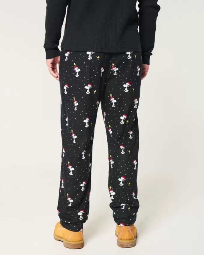 24/7 Snoopy Graphic Flannel Pajama Pants,24/7 Snoopy Graphic Flannel Pajama Pants