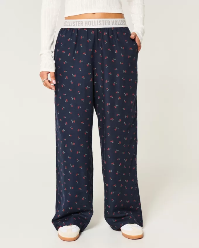 24/7 Wide-Leg Flannel Pajama Pants,24/7 Wide-Leg Flannel Pajama Pants
