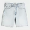 Above-the-Knee Loose Denim Shorts,Above-the-Knee Loose Denim Shorts