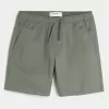 Above-the-Knee Twill Pull-On Shorts,Above-the-Knee Twill Pull-On Shorts