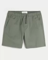 Above-the-Knee Twill Pull-On Shorts,Above-the-Knee Twill Pull-On Shorts