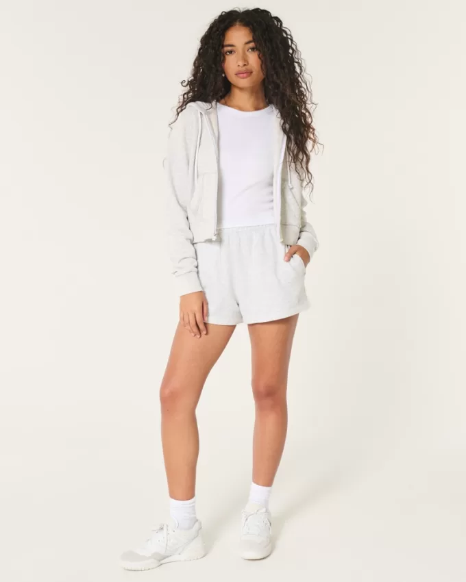 Adjustable Rise Fleece Shorts,Adjustable Rise Fleece Shorts