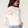 All-Over Lace Crew Top,All-Over Lace Crew Top