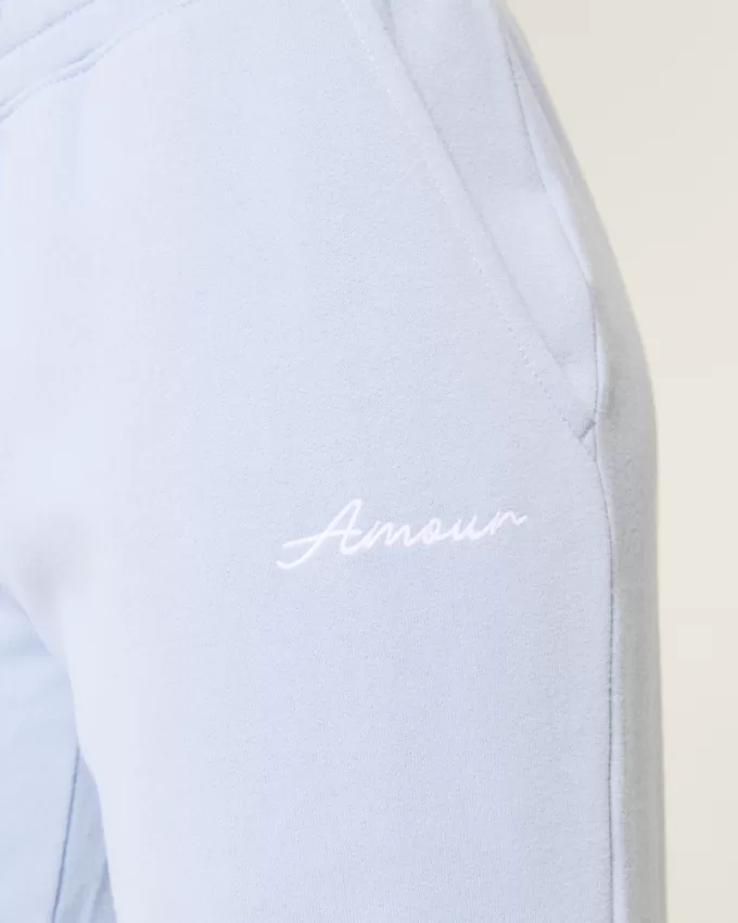 Amour Graphic Straight Sweatpants,Amour Graphic Straight Sweatpants