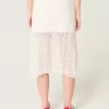 Asymmetrical Hem Lace Midi Skirt,Asymmetrical Hem Lace Midi Skirt
