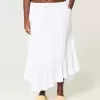 Asymmetrical Hem Maxi Skirt,Asymmetrical Hem Maxi Skirt