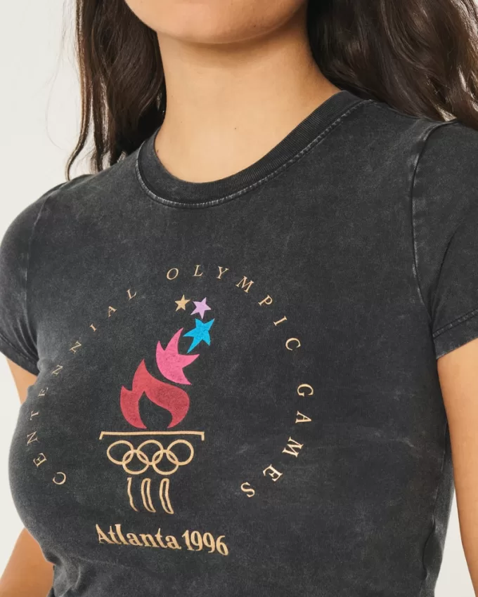 Atlanta 1996 Olympic Games Graphic Baby Tee,Atlanta 1996 Olympic Games Graphic Baby Tee
