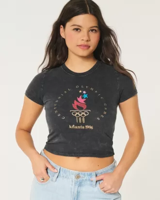 Atlanta 1996 Olympic Games Graphic Baby Tee,Atlanta 1996 Olympic Games Graphic Baby Tee