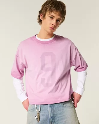 Baggy Crop Number Graphic Tee,Baggy Crop Number Graphic Tee