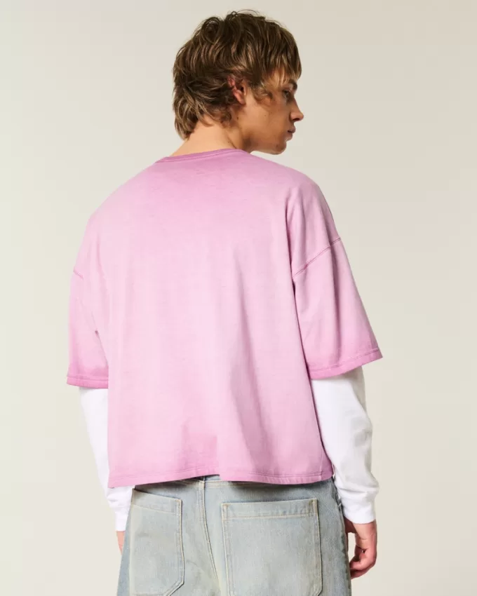 Baggy Crop Number Graphic Tee,Baggy Crop Number Graphic Tee