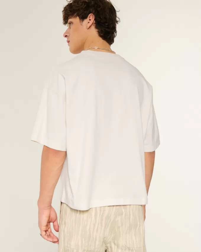 Baggy Heavyweight Crop Football Graphic Tee,Baggy Heavyweight Crop Football Graphic Tee