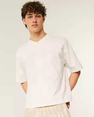 Baggy Heavyweight Crop Football Graphic Tee,Baggy Heavyweight Crop Football Graphic Tee