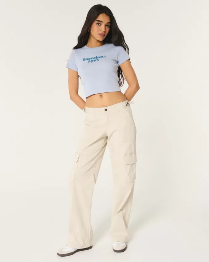 Barcelona 1993 Graphic Baby Tee,Barcelona 1993 Graphic Baby Tee