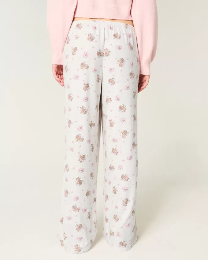 Bear Graphic Pajama Pants,Bear Graphic Pajama Pants