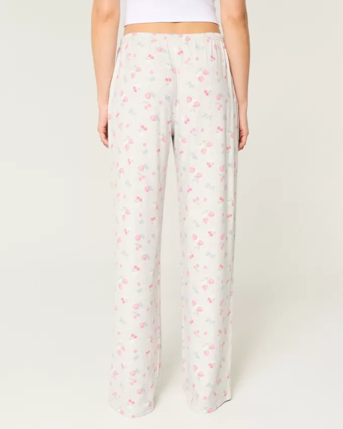 Berry Pattern Pajama Pants,Berry Pattern Pajama Pants