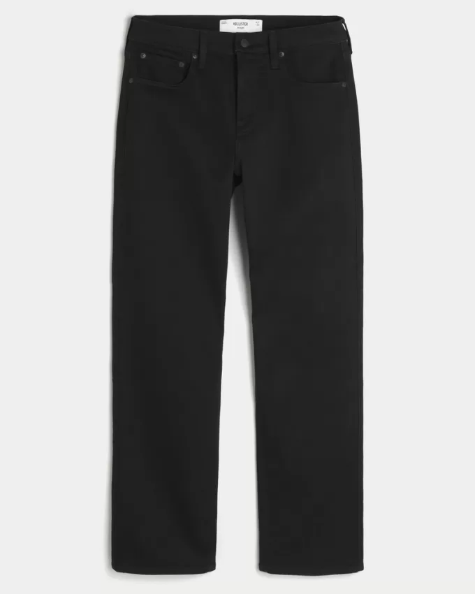 Black No Fade Straight Jeans,Black No Fade Straight Jeans