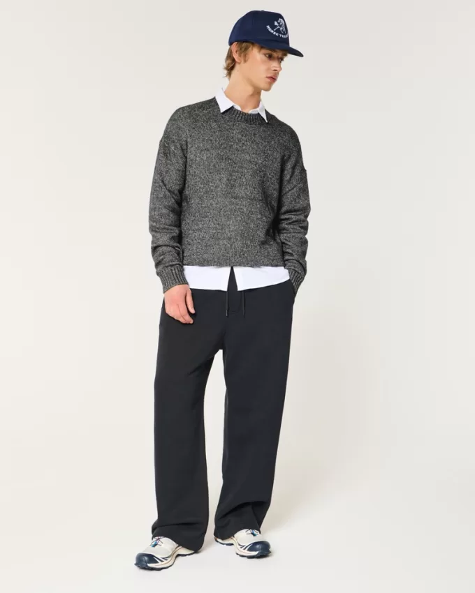 Boxy Airspun Knit Crew Sweater,Boxy Airspun Knit Crew Sweater