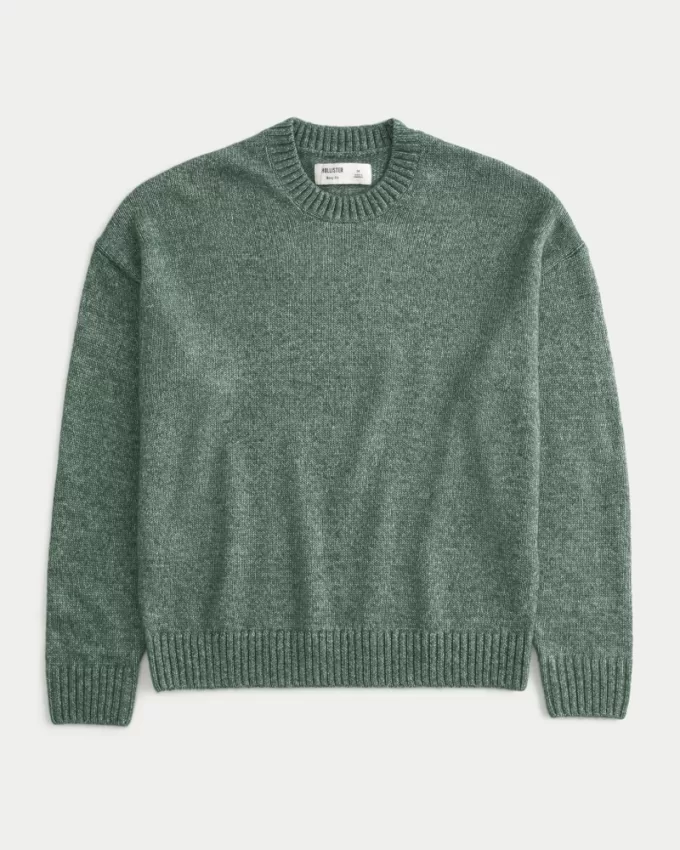 Boxy Airspun Knit Crew Sweater,Boxy Airspun Knit Crew Sweater