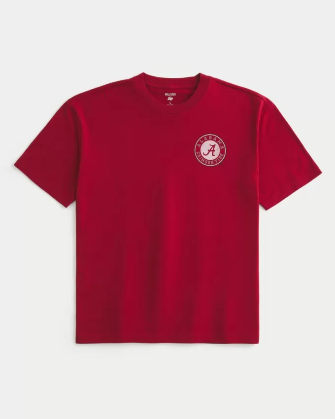 Boxy Alabama Crimson Tide Graphic Tee,Boxy Alabama Crimson Tide Graphic Tee