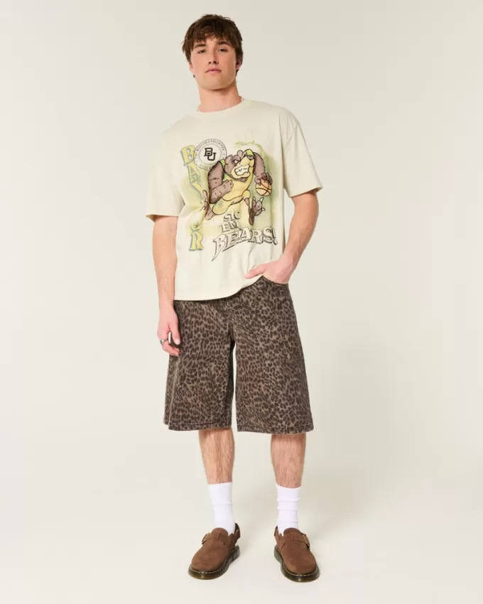 Boxy Baylor University Bears Graphic Tee,Boxy Baylor University Bears Graphic Tee