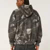 Boxy Camo Zip-Up Hoodie,Boxy Camo Zip-Up Hoodie