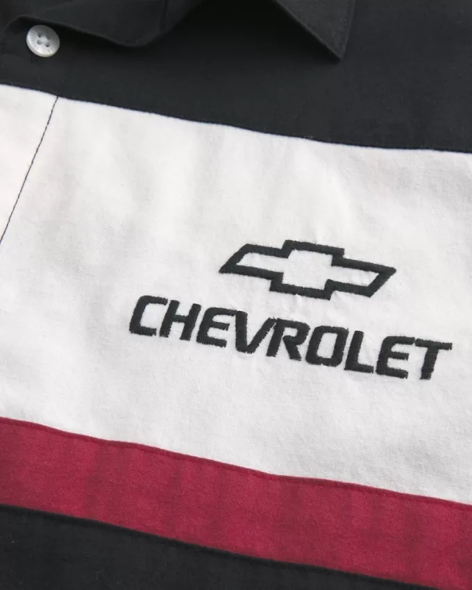 Boxy Chevrolet Graphic Workwear Shirt,Boxy Chevrolet Graphic Workwear Shirt