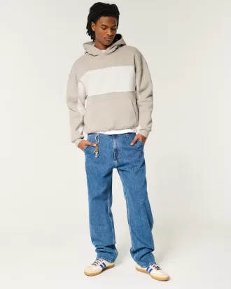 Boxy Colorblock Hoodie,Boxy Colorblock Hoodie