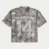Boxy Crop Camo Dodge Graphic Jersey,Boxy Crop Camo Dodge Graphic Jersey