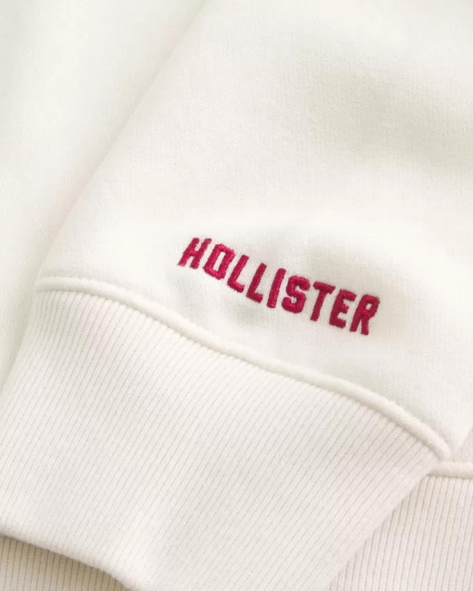 Boxy Crop Lunar New Year Graphic Crew Sweatshirt,Boxy Crop Lunar New Year Graphic Crew Sweatshirt