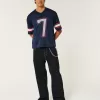 Boxy Crop Mesh Graphic Football Jersey,Boxy Crop Mesh Graphic Football Jersey