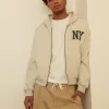 Boxy Crop NY Graphic Zip-Up Hoodie,Boxy Crop NY Graphic Zip-Up Hoodie