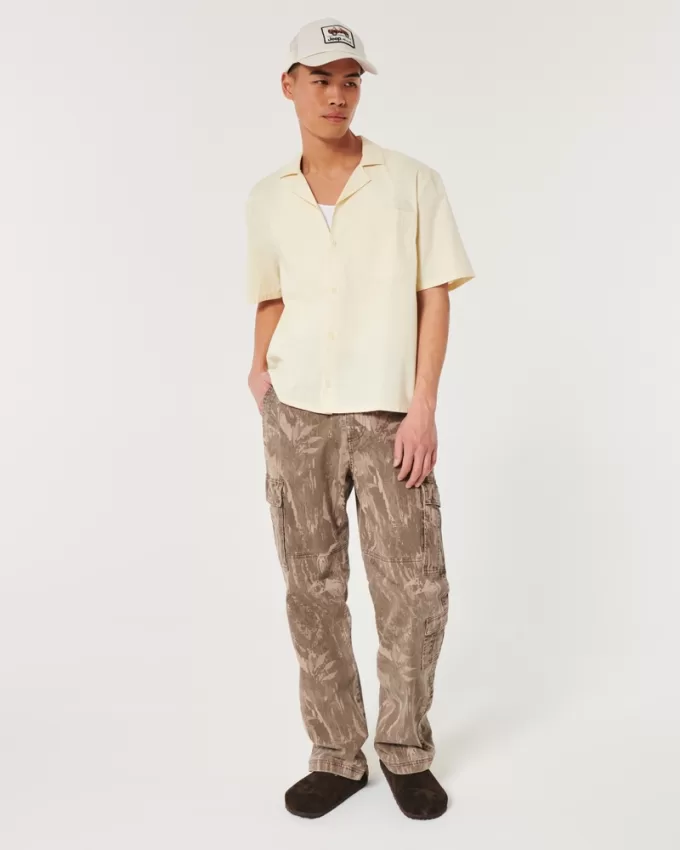 Boxy Cropped Short-Sleeve Poplin Shirt,Boxy Cropped Short-Sleeve Poplin Shirt