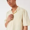 Boxy Cropped Short-Sleeve Poplin Shirt,Boxy Cropped Short-Sleeve Poplin Shirt