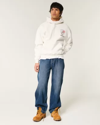 Boxy Dexter’s Laboratory Graphic Hoodie,Boxy Dexter’s Laboratory Graphic Hoodie