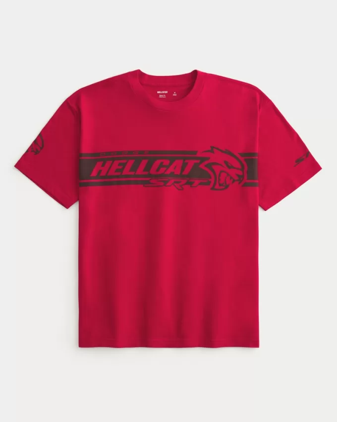 Boxy Dodge Hellcat SRT Graphic Tee,Boxy Dodge Hellcat SRT Graphic Tee