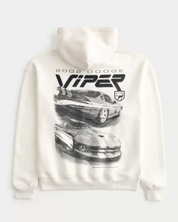 Boxy Dodge Viper Graphic Hoodie,Boxy Dodge Viper Graphic Hoodie