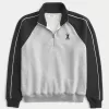 Boxy Fleece Logo Half-Zip Sweatshirt,Boxy Fleece Logo Half-Zip Sweatshirt