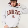 Boxy Florida State University Graphic Hoodie,Boxy Florida State University Graphic Hoodie