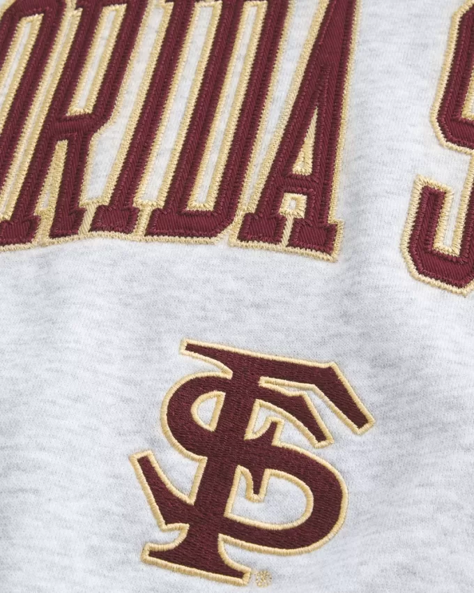 Boxy Florida State University Graphic Hoodie,Boxy Florida State University Graphic Hoodie