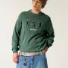 Boxy Golf Graphic Crew Sweater,Boxy Golf Graphic Crew Sweater