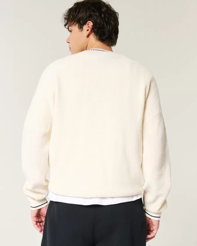 Boxy Golf Graphic Crew Sweater,Boxy Golf Graphic Crew Sweater