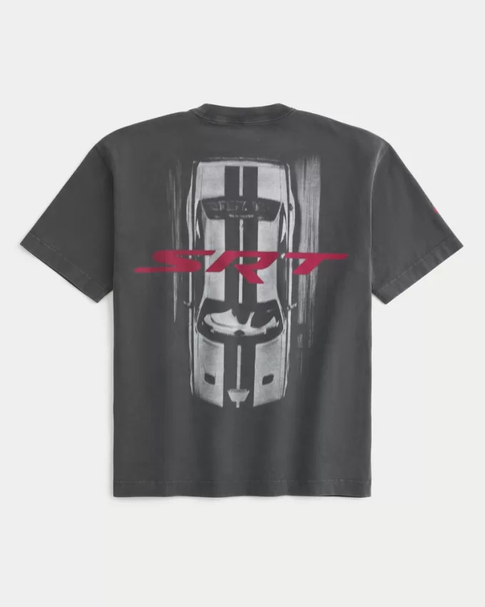 Boxy Heavyweight Dodge Hellcat SRT Graphic Tee,Boxy Heavyweight Dodge Hellcat SRT Graphic Tee