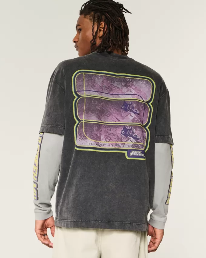 Boxy Heavyweight No Fear Graphic Tee,Boxy Heavyweight No Fear Graphic Tee