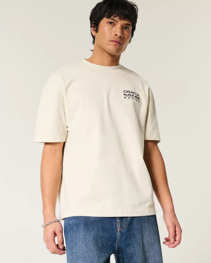 Boxy Heavyweight Oracle Red Bull Racing Graphic Tee,Boxy Heavyweight Oracle Red Bull Racing Graphic Tee