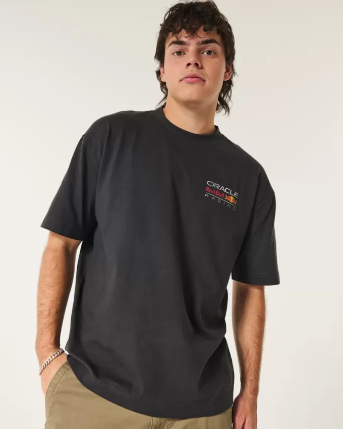 Boxy Heavyweight Oracle Red Bull Racing Graphic Tee,Boxy Heavyweight Oracle Red Bull Racing Graphic Tee