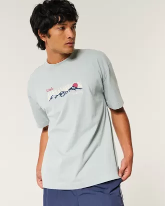 Boxy Heavyweight Park City Utah Graphic Tee,Boxy Heavyweight Park City Utah Graphic Tee