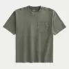 Boxy Heavyweight Pocket Crew T-Shirt,Boxy Heavyweight Pocket Crew T-Shirt