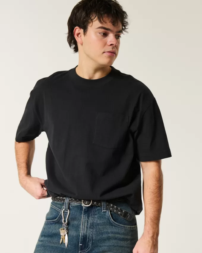 Boxy Heavyweight Pocket Crew T-Shirt,Boxy Heavyweight Pocket Crew T-Shirt