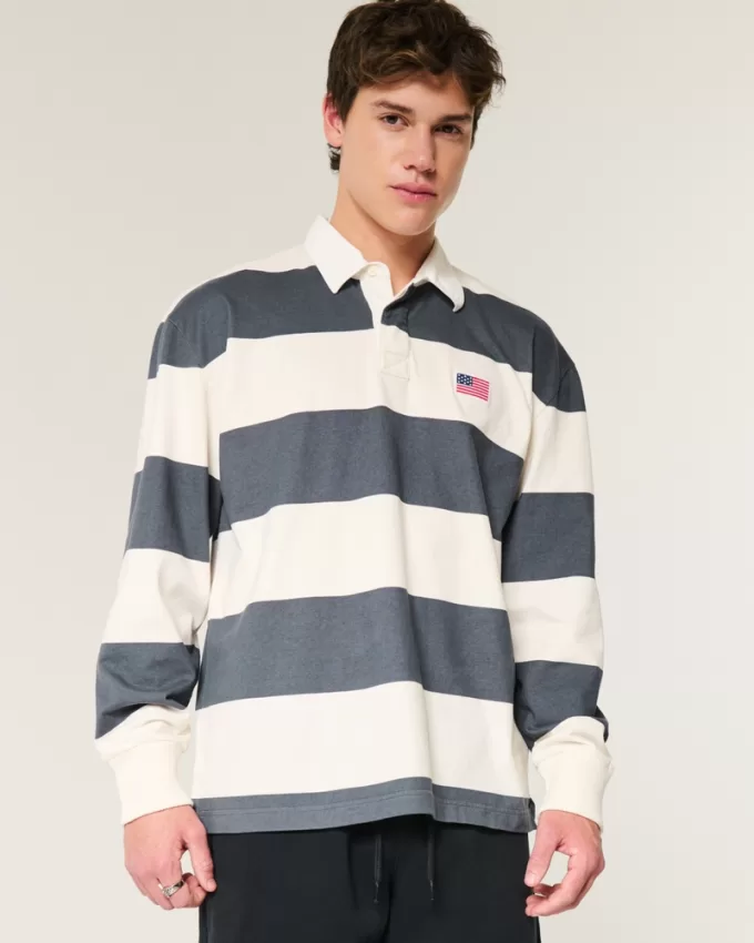 Boxy Heavyweight Rugby Polo,Boxy Heavyweight Rugby Polo