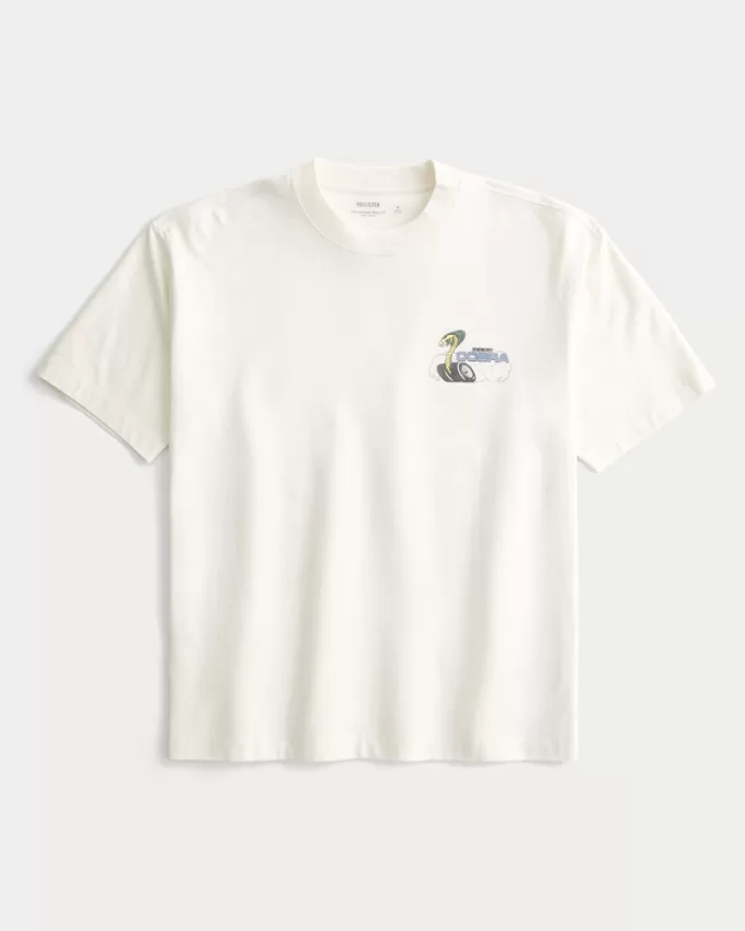 Boxy Heavyweight Shelby Cobra Graphic Tee,Boxy Heavyweight Shelby Cobra Graphic Tee